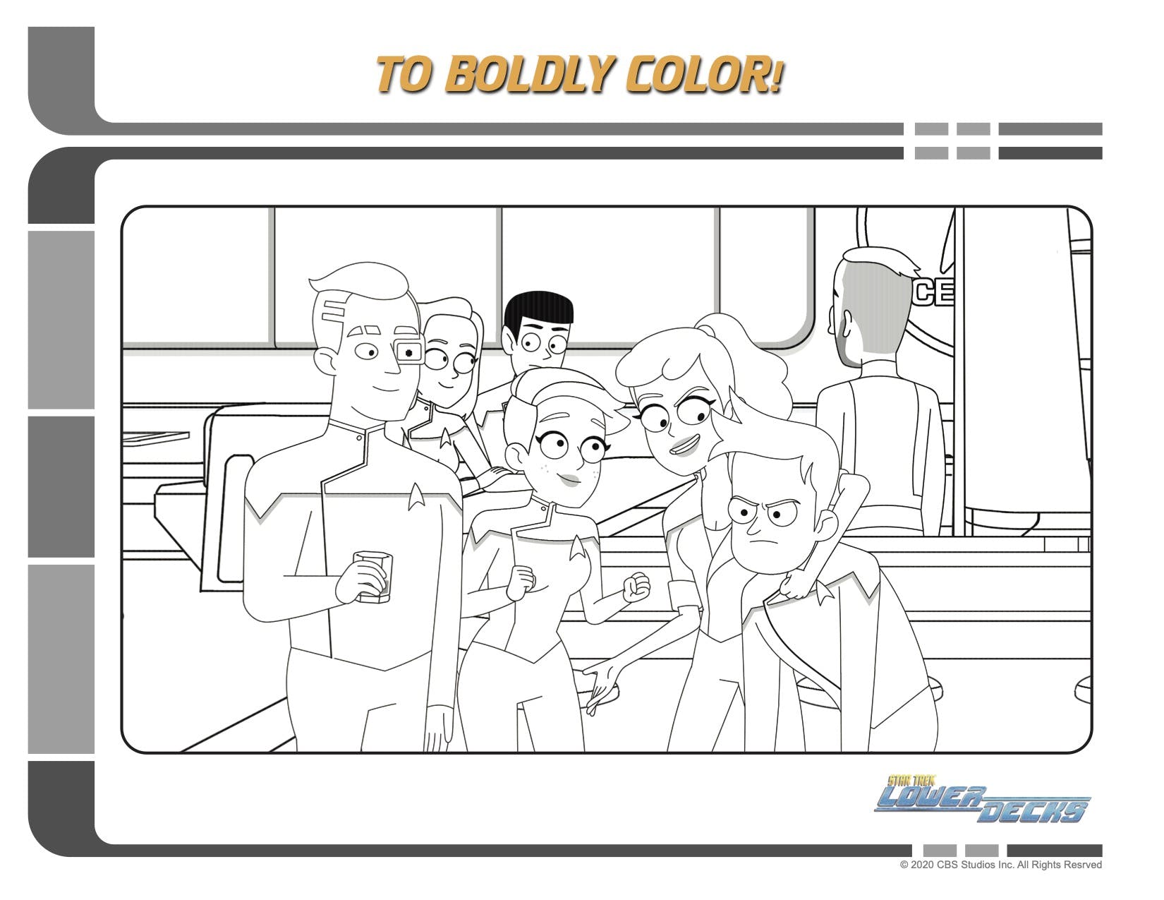 The official star trek lower decks coloring pages star trek