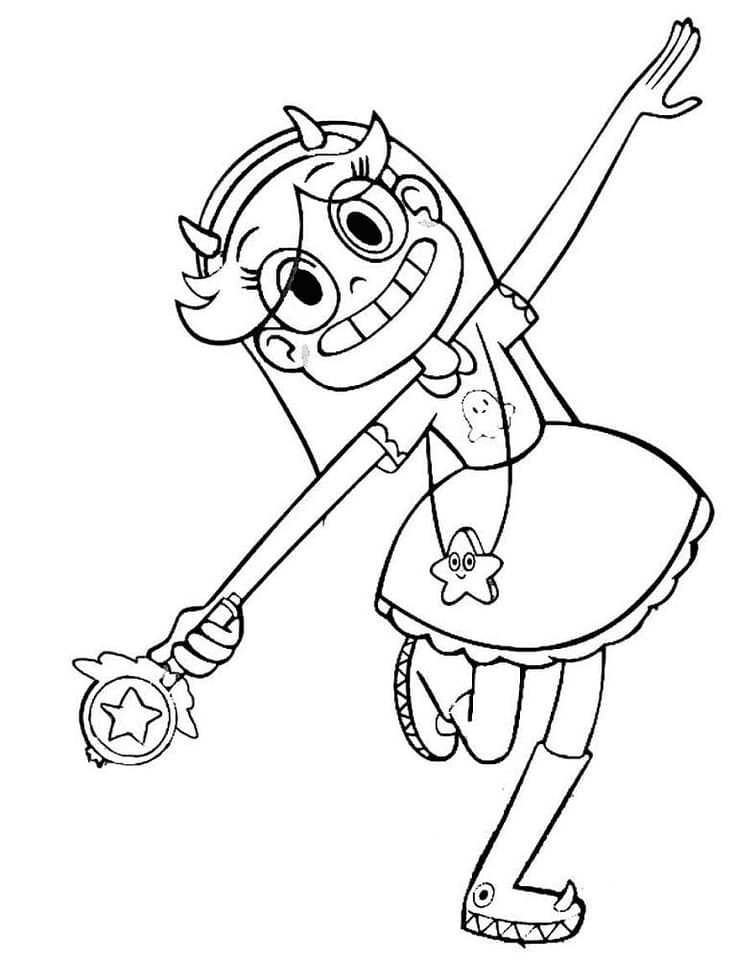 Star vs the forces of evil coloring pages printable for free download