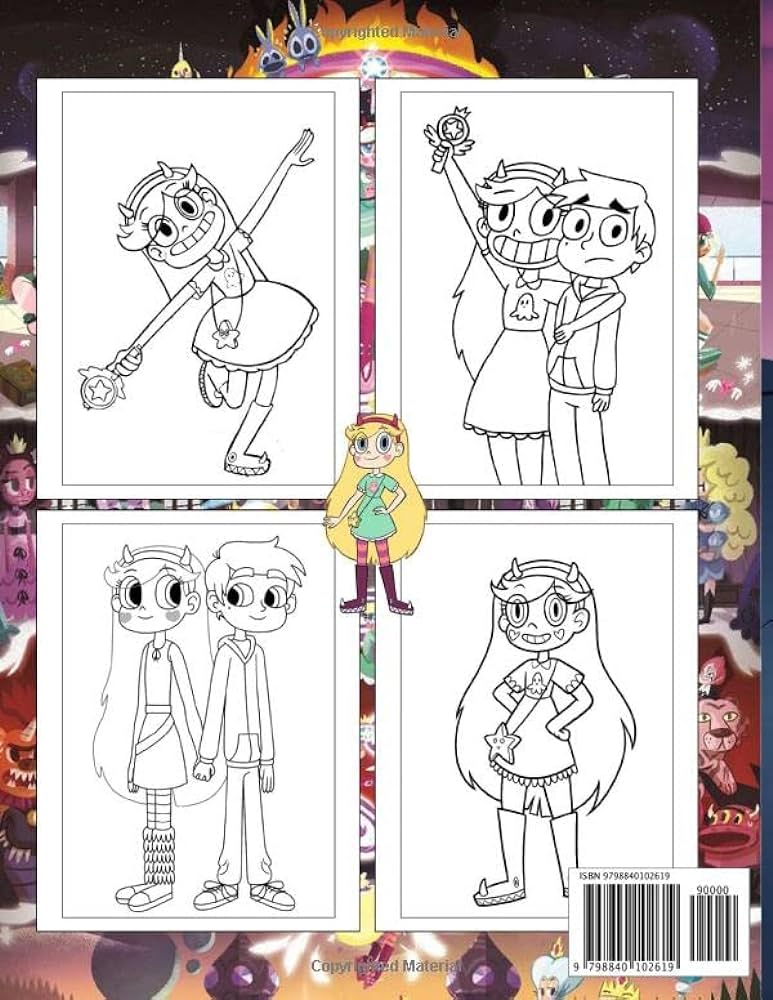 Star vs the forces of evil coloring book great gifts for anyone being addicted to star vs the forces of evil to unwind and enjoy anime coloring book and for