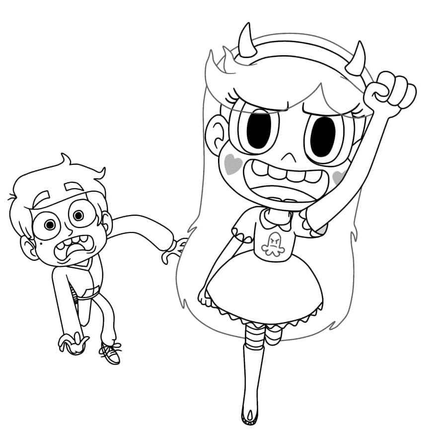 Star vs the forces of evil coloring pages