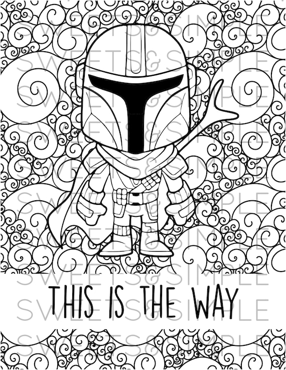 Space bounty hunter coloring page adult coloring coloring page coloring sheet instant download printable