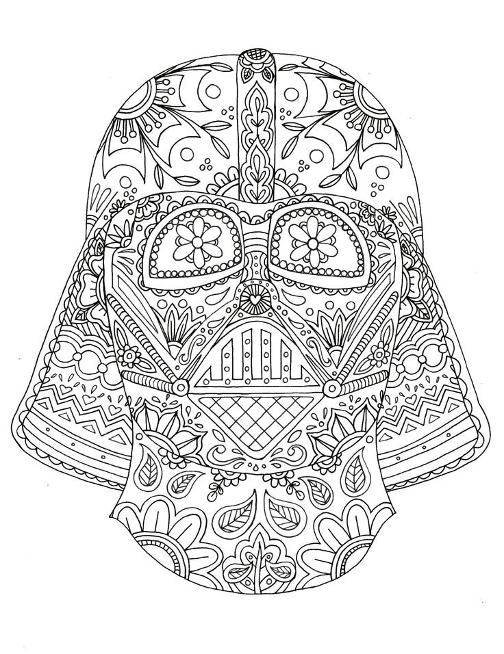 Darth vader coloring page star wars mexican skull star wars coloring book skull coloring pages star wars colors