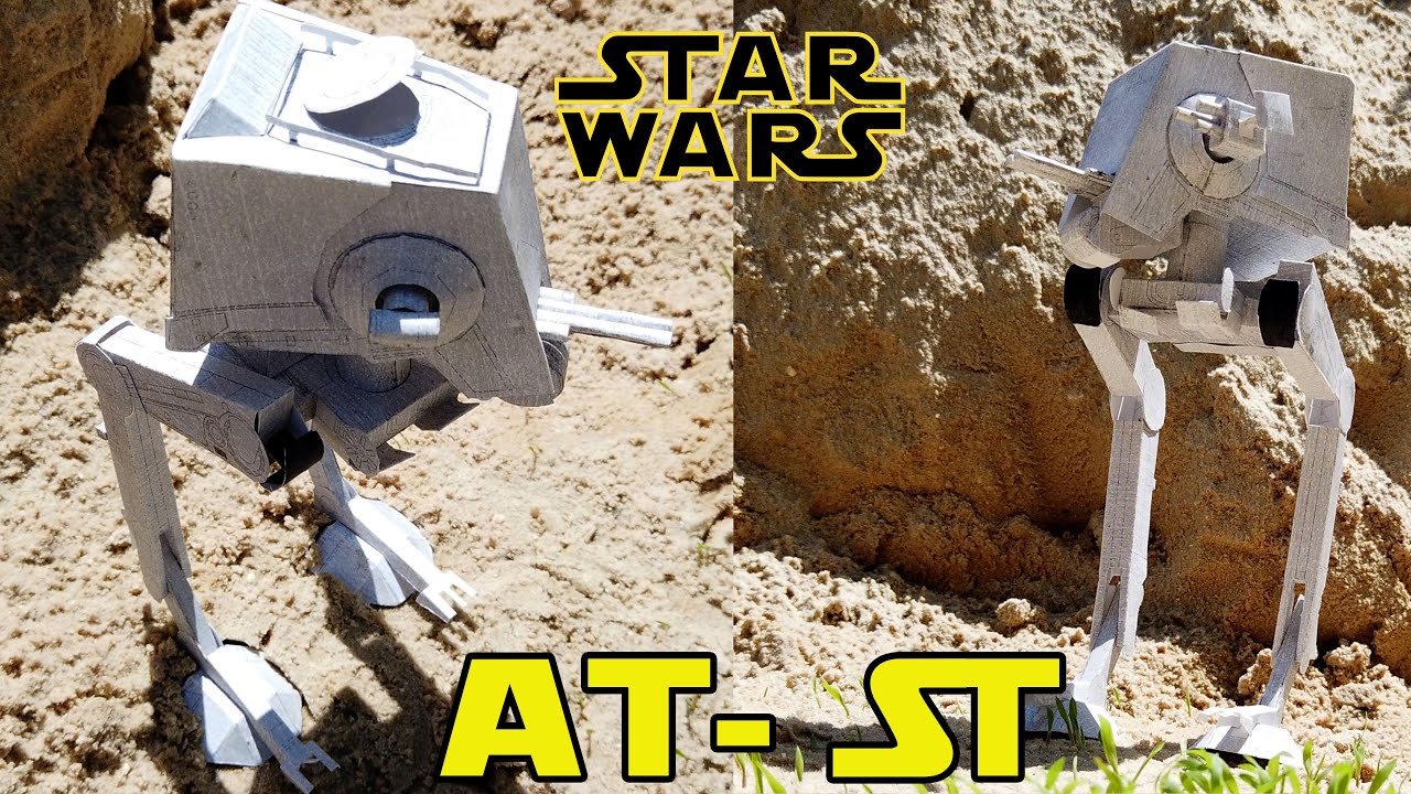 Diy at st paper crafts model walker star wars step by step tutorial