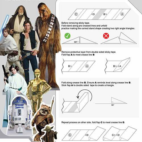 Star wars heroes table top cutout derations