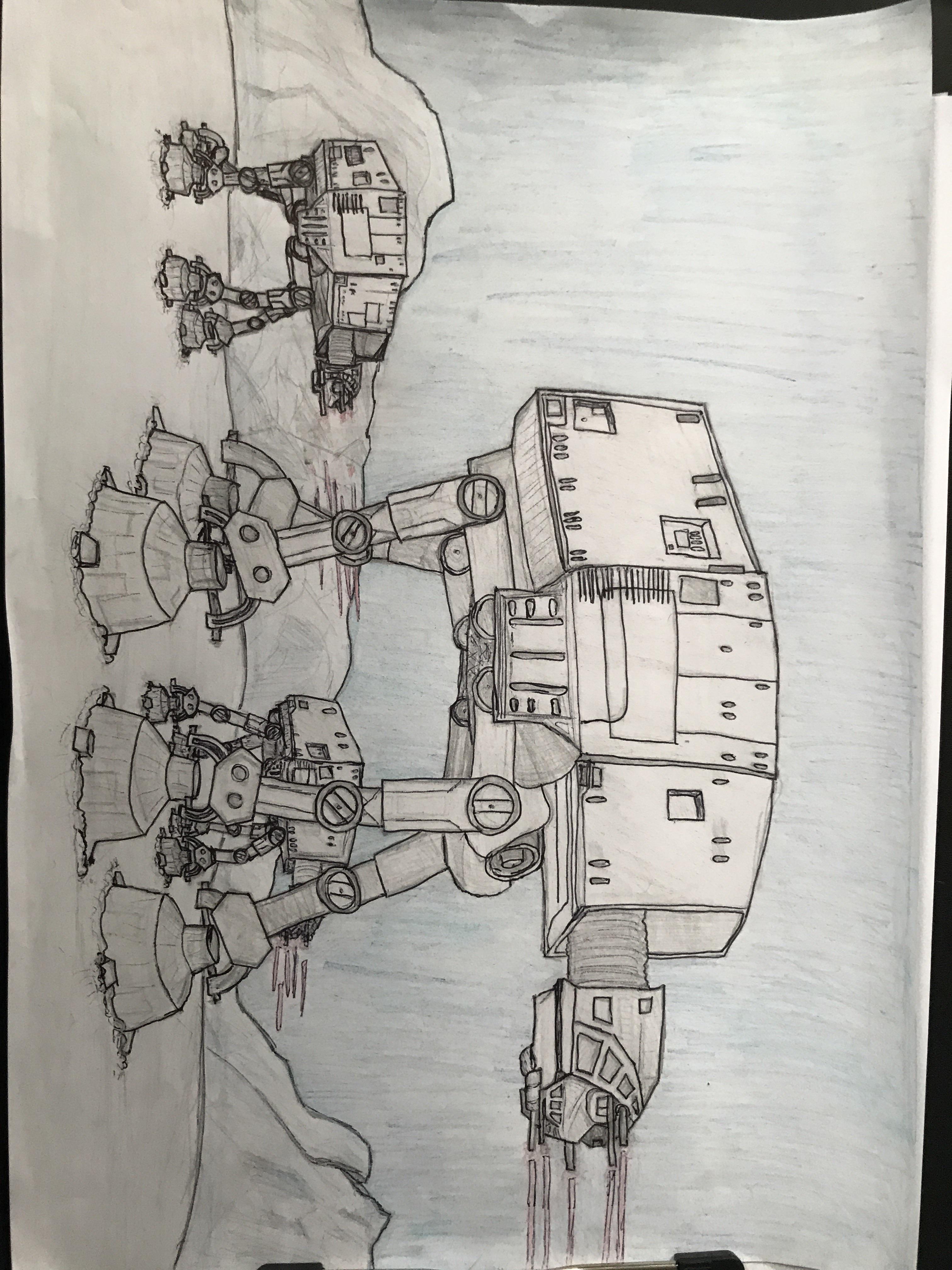 I just finished a drawing of the classic scene on hoth hope you like it rstarwars