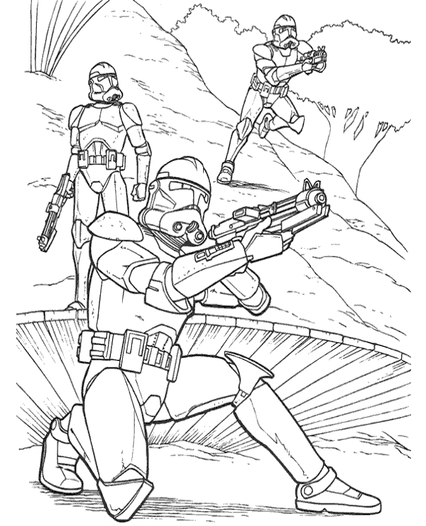 Stormtroopers free coloring picture