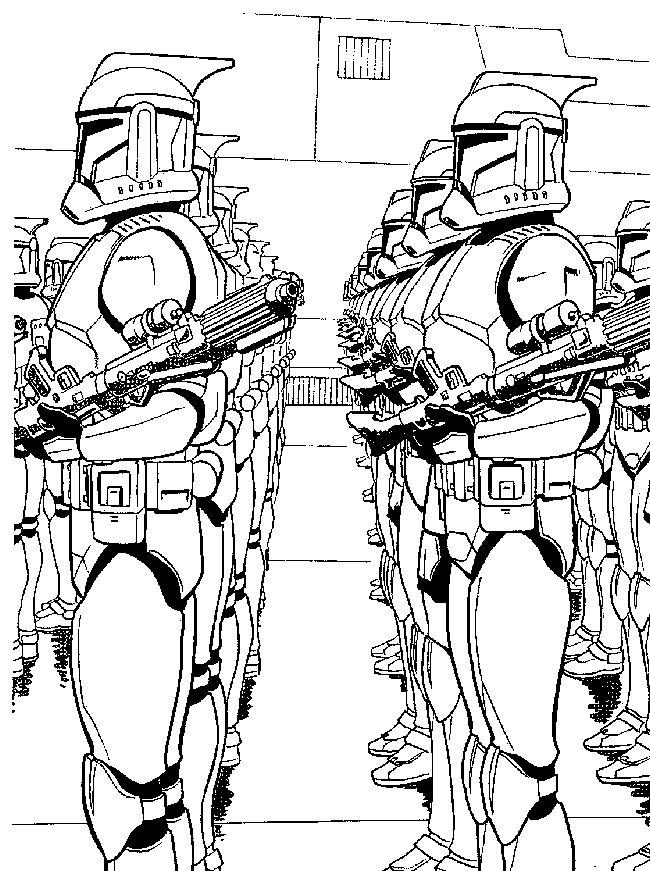 Coloring page star wars attack of the clones