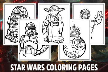 Star wars coloring pages for kids girls boys teens birthday school activity