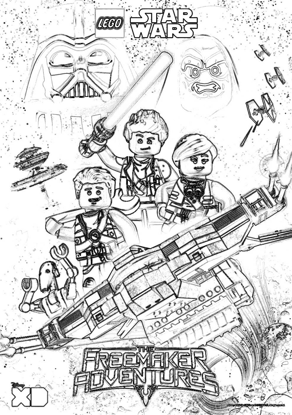 Lego star wars coloring pages the freemaker adventures