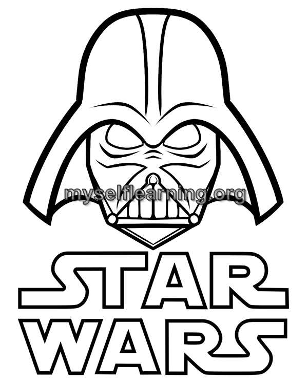 Star wars cartoons coloring sheet instant download
