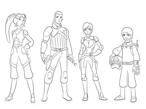 Star wars rebels characters coloring page free printable coloring pages