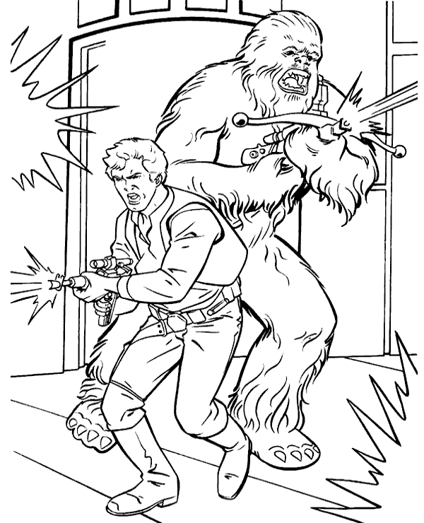 Chewbacca coloring page to print