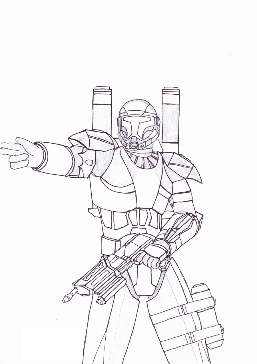 Clone trooper coloring pages educative printable