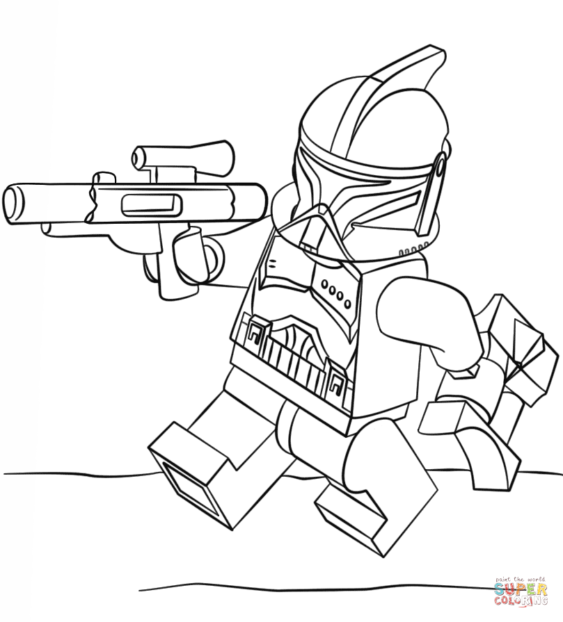 Lego clone trooper coloring page free printable coloring pages