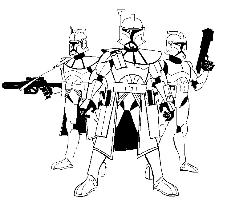 Coloring page clone wars