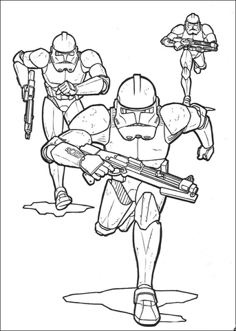 Star wars clone troopers coloring page free printable coloring pages