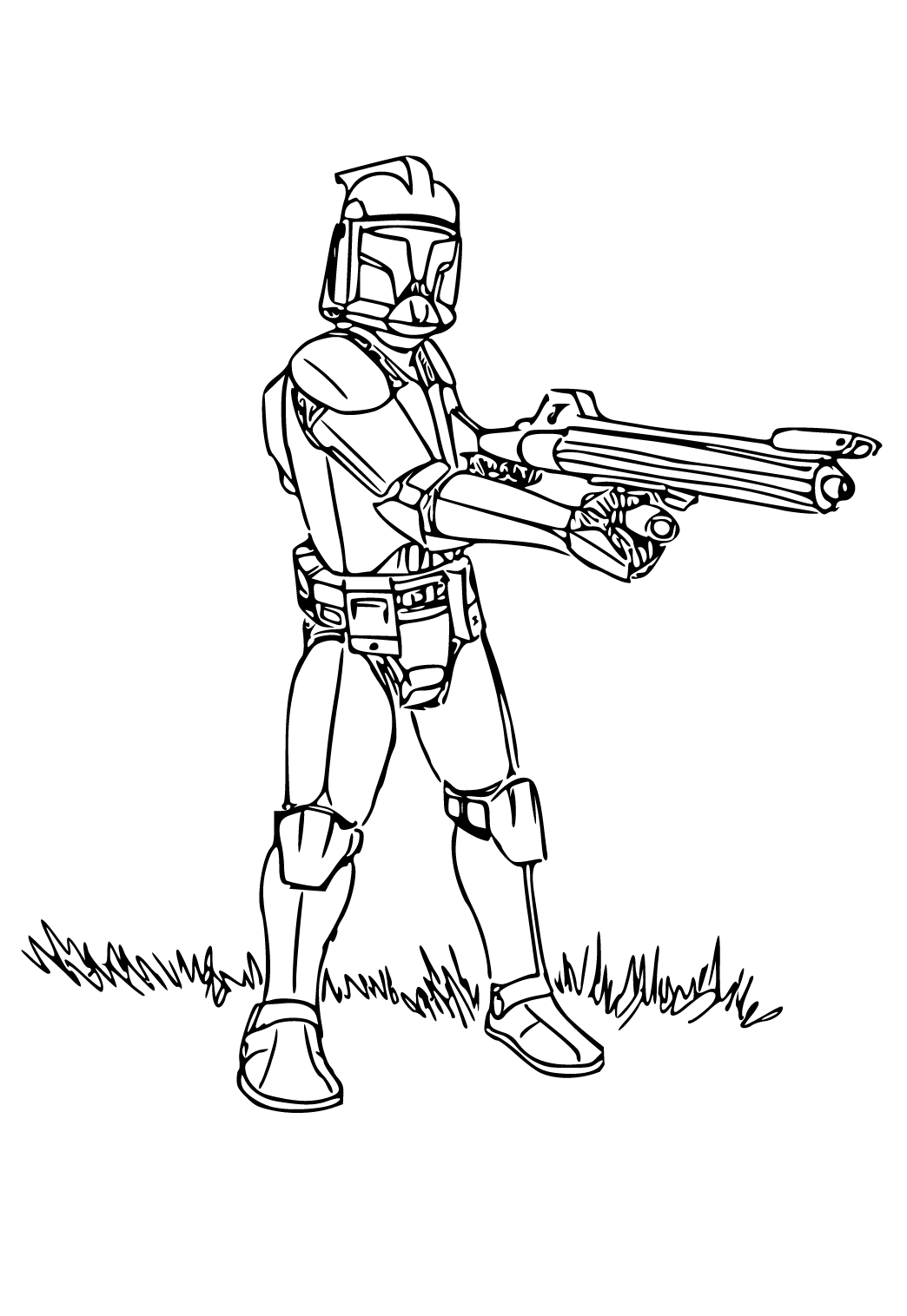 Free printable clone trooper readiness coloring page sheet and picture for adults and kids girls and boys