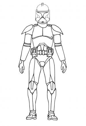 Free printable clone trooper coloring pages for adults and kids