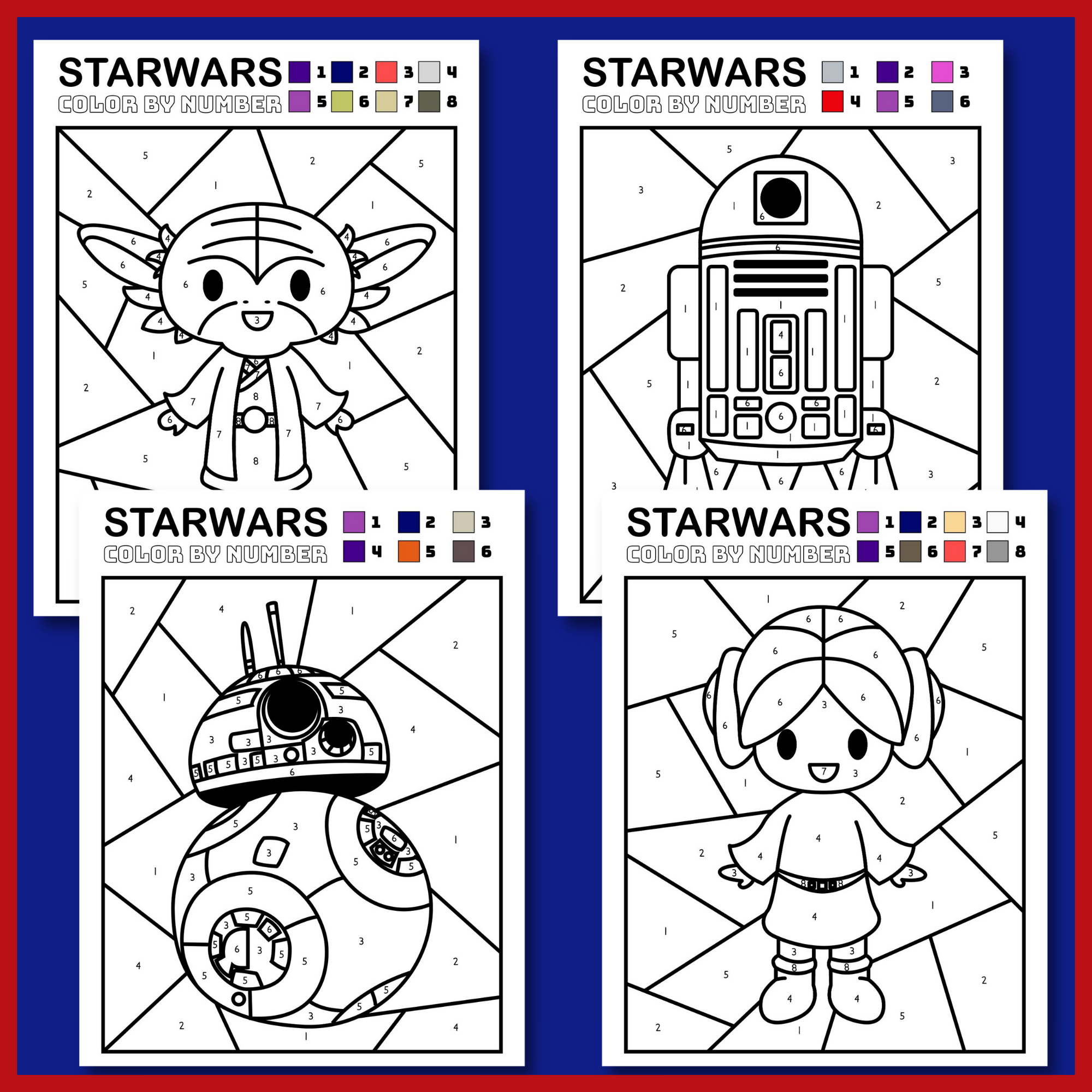 Star wars color by number sheets star wars day coloring pages made by teachers