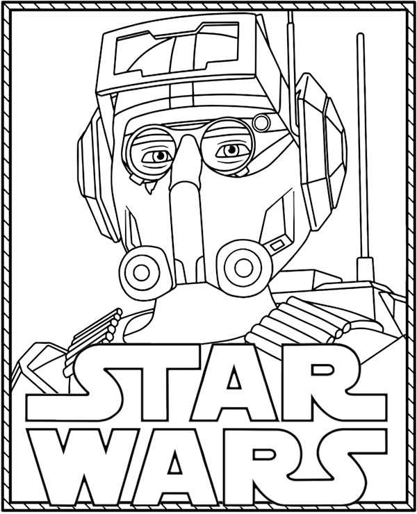 Star wars soldier coloring page sheet