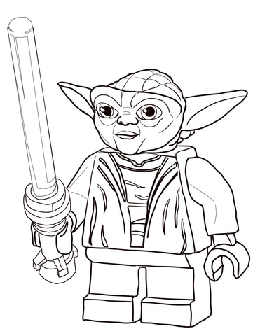 Lego star wars master yoda coloring page free printable coloring pages
