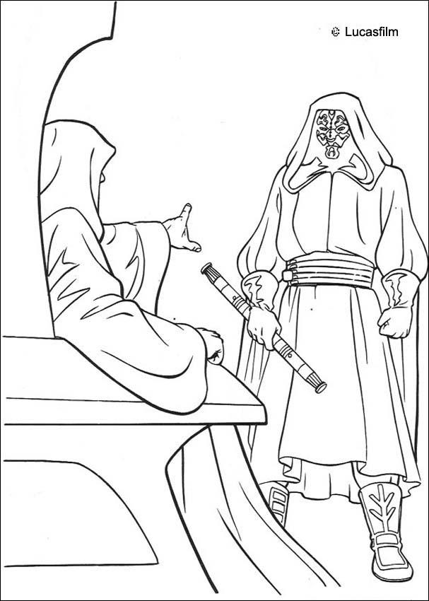 Darth maul and emperor coloring pages