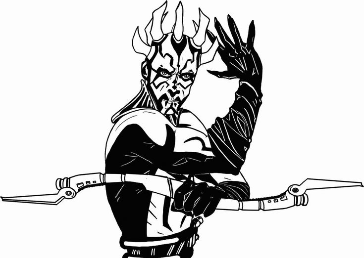 Darth maul coloring pages