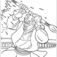 Laser sword duel coloring pages