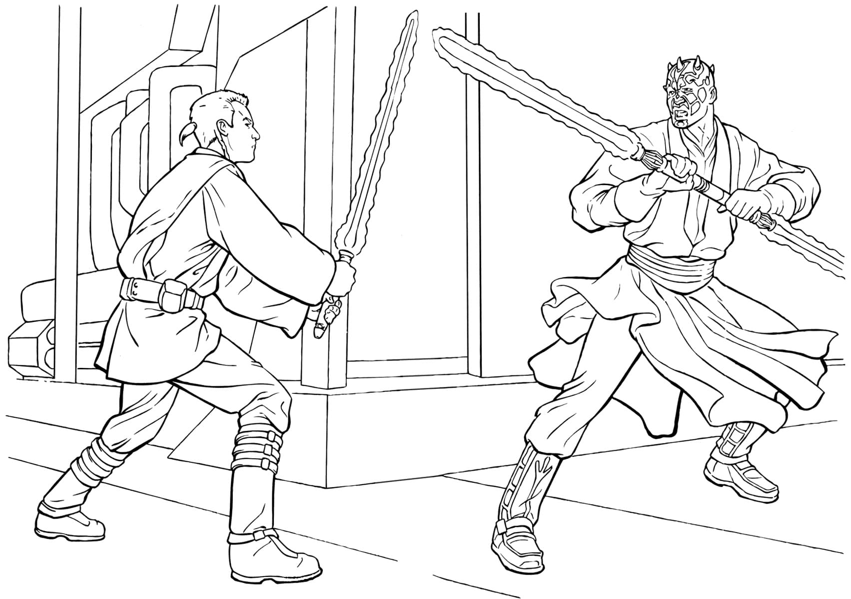 Darth maul coloring pages