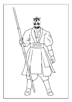 Unlock your childs imagination with our darth maul coloring sheets pages