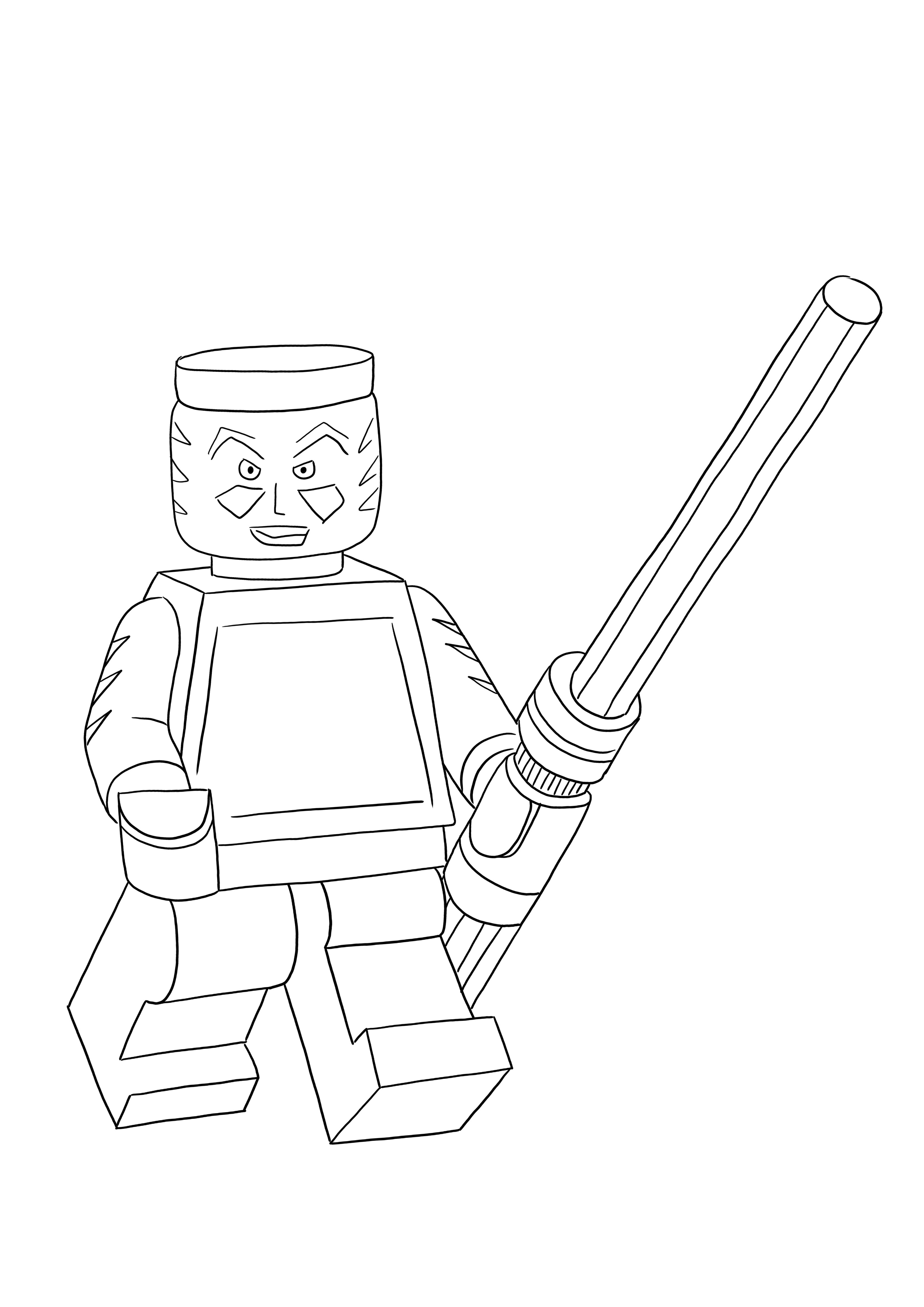 Lego star wars darth maul to save for later and colored by kids and learn