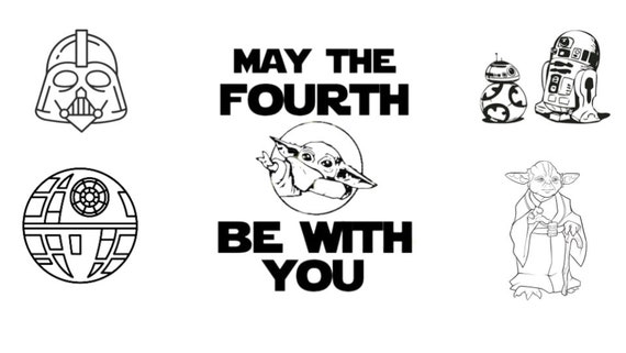 Star wars day coloring page