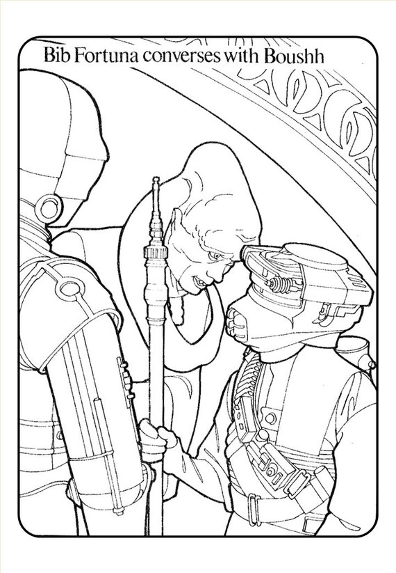 Star wars return of the jedi coloring book pdf digifile instant download