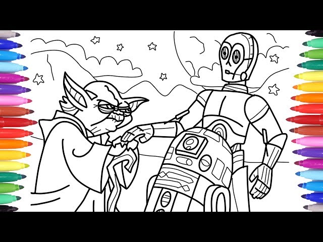 Star wars coloring pages for kids coloring yoda r