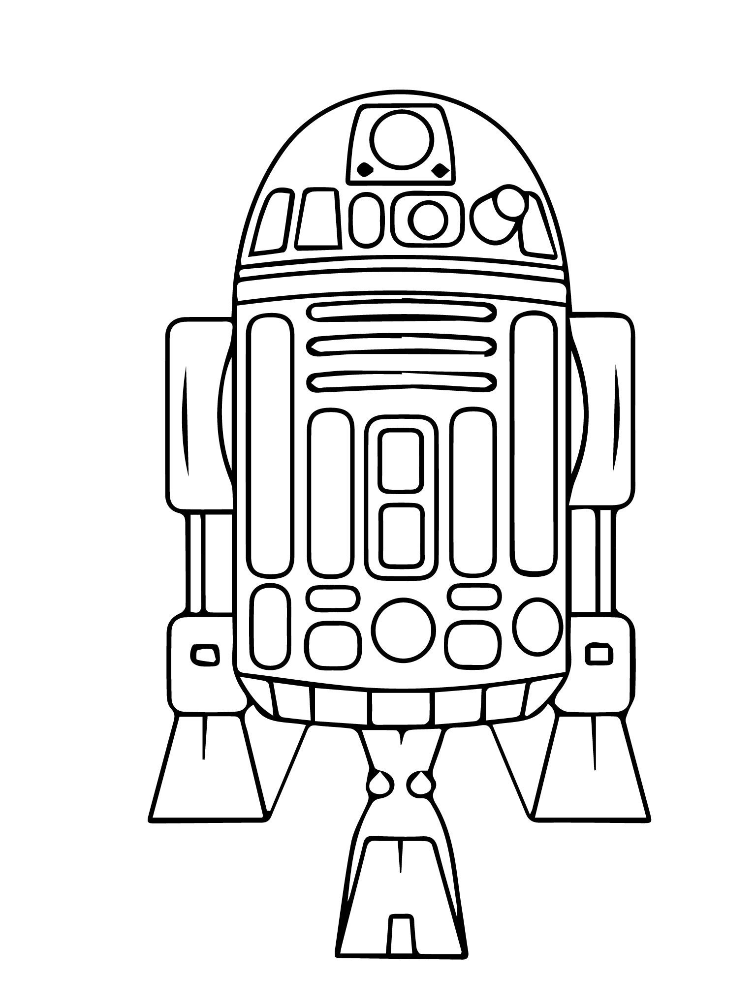Astromech droid r d coloring page