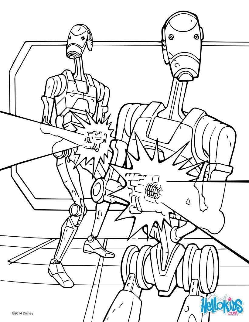 Star wars battle droids coloring pages