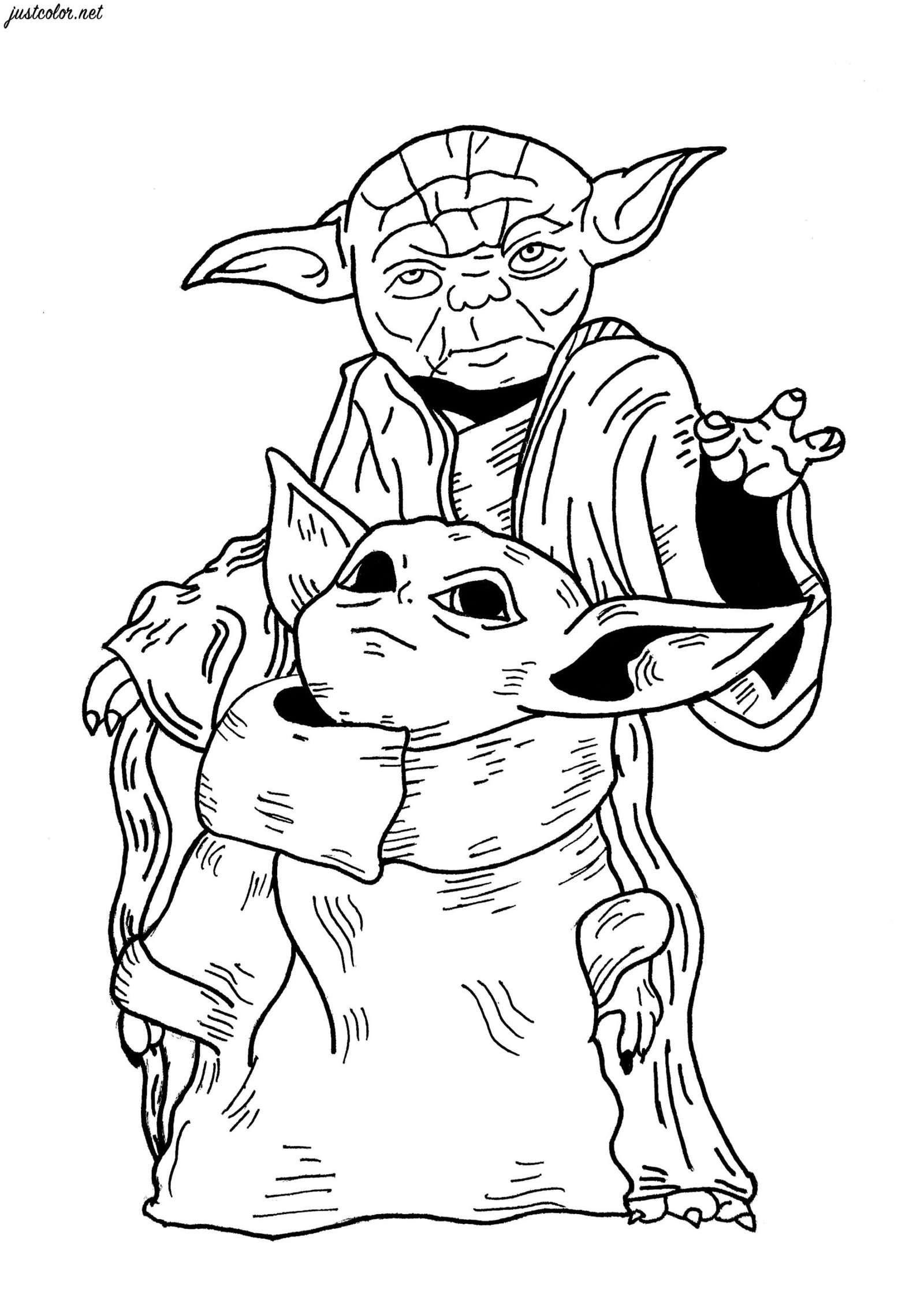 Baby yoda coloring pages printable for free download