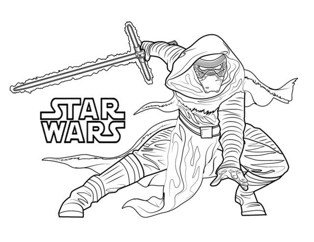 Great image of kylo ren coloring page