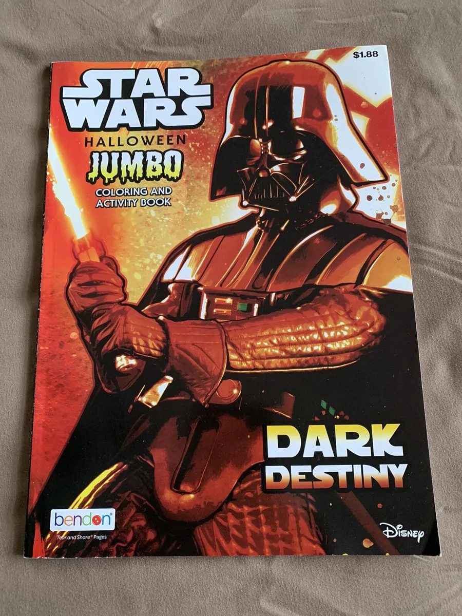 Disney star wars halloween jumbo coloring and activity dark destiny book