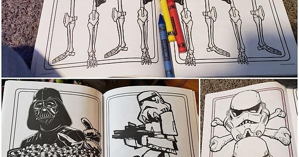 This halloween star wars coloring book is more of a no