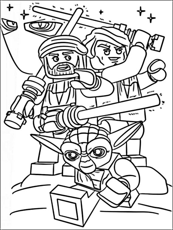 Free printable coloring pages lego star wars