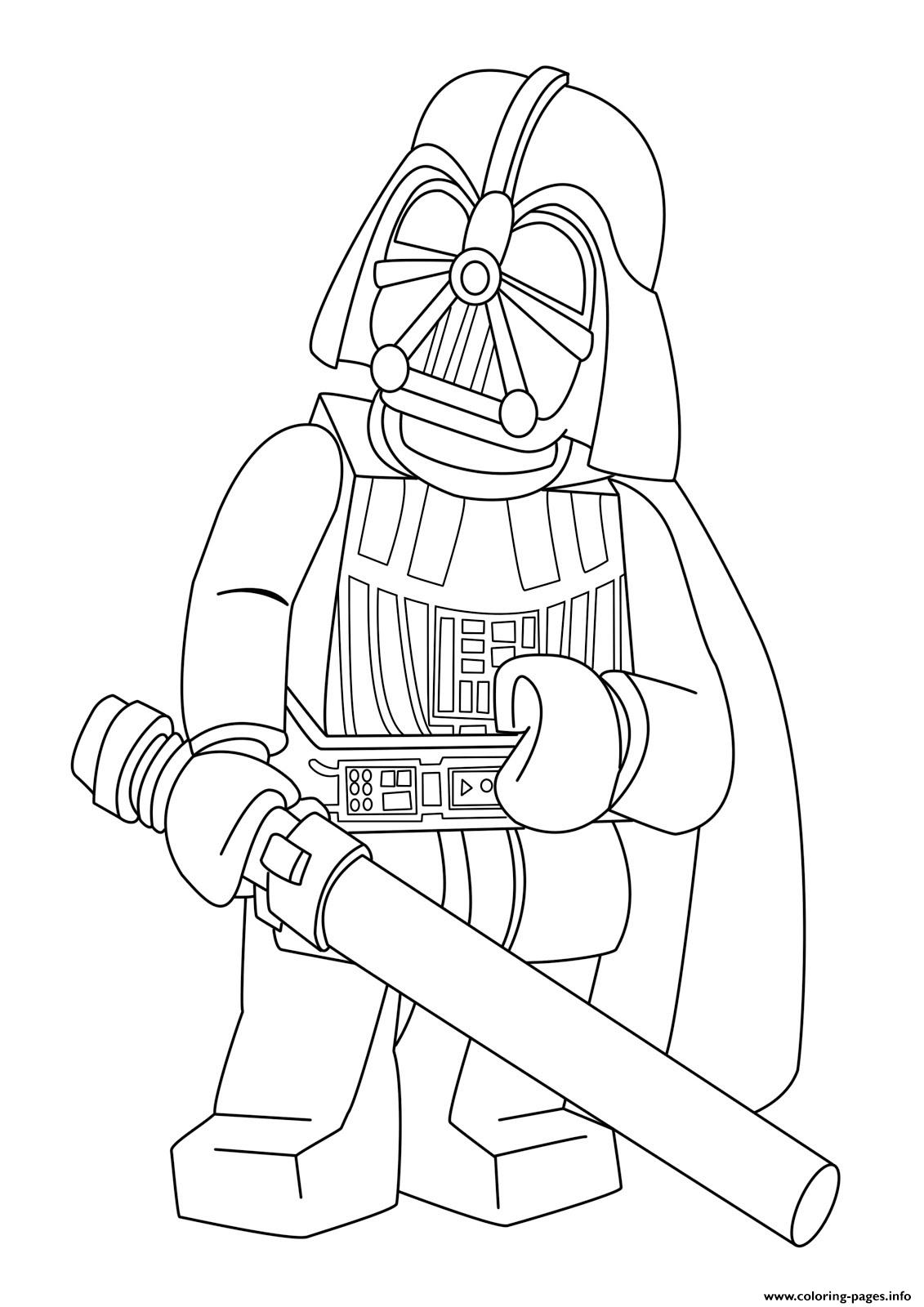 Lego star wars coloring page printable