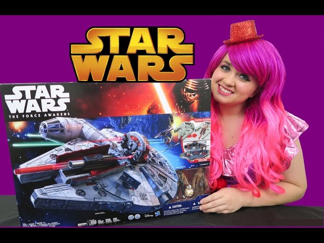 Star wars the force awakens millennium falcon toy review kimmi the clown