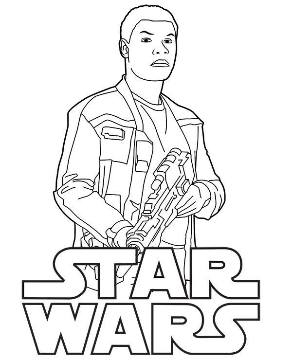 Star wars finn coloring sheet to print