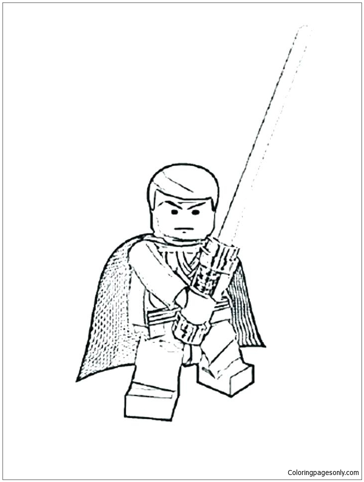 Luke skywalker coloring page