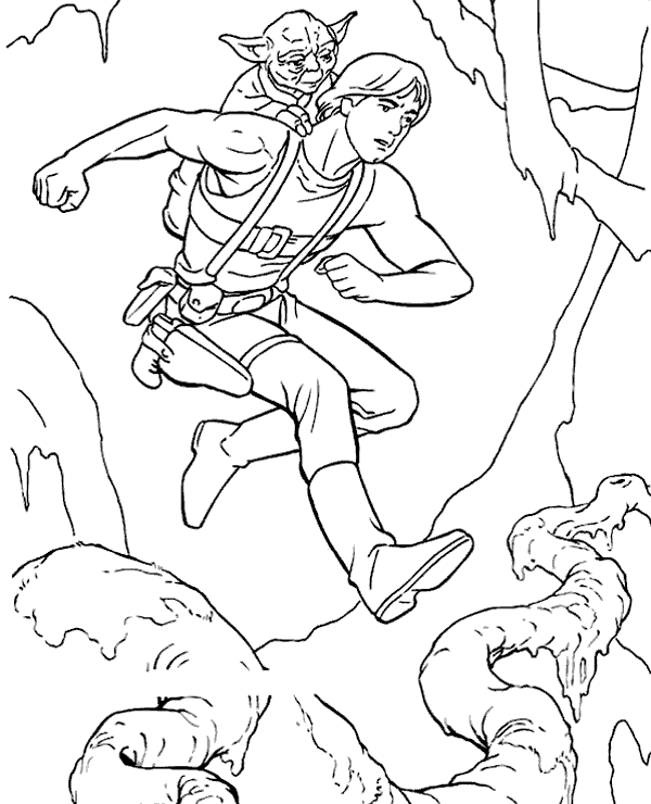 Luke skywalker coloring page star wars