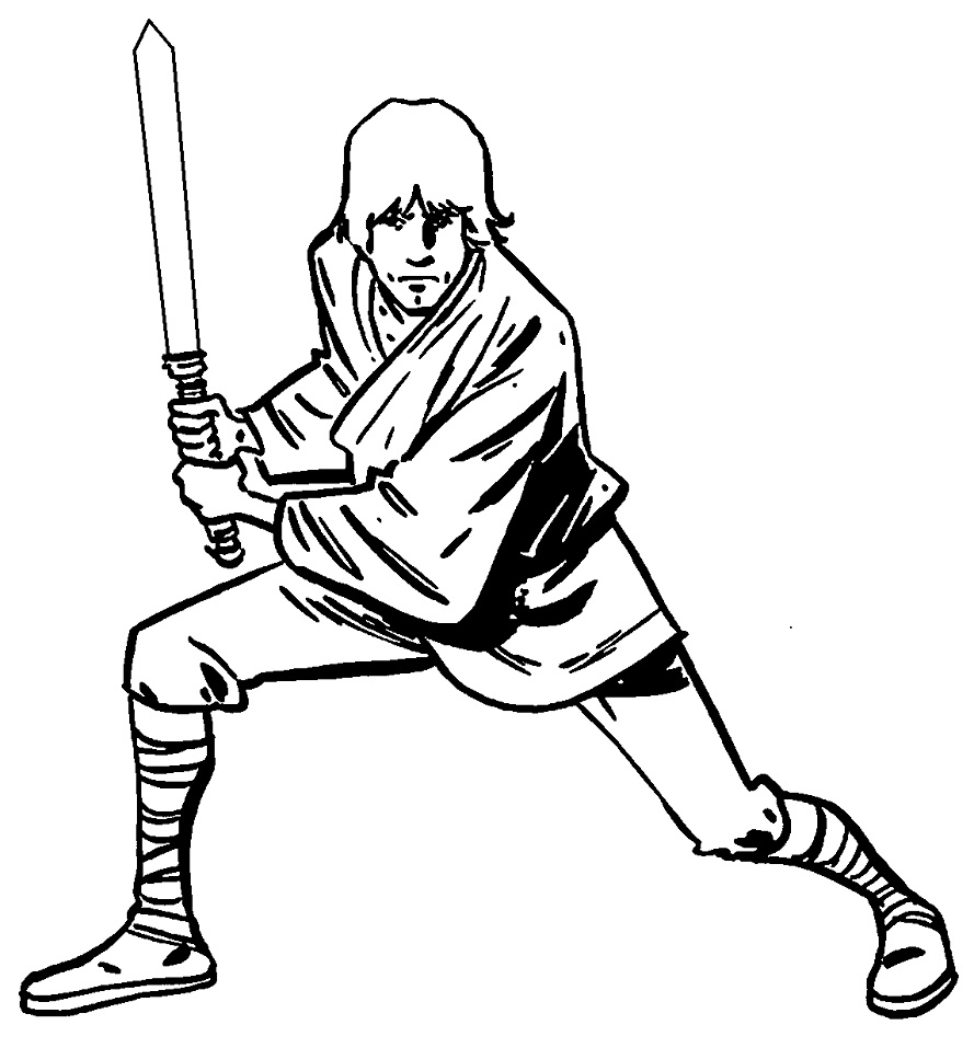 Luke skywalker with lightsaber coloring page coloring books coloring book pages luke skywalker tatooine