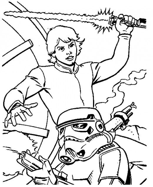 Luke skywalker coloring pages