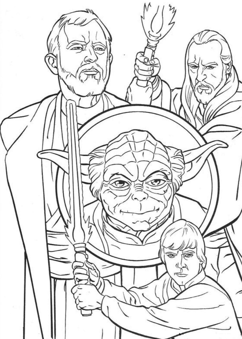 Luke skywalker coloring pages