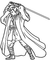 Star wars lightsaber coloring page